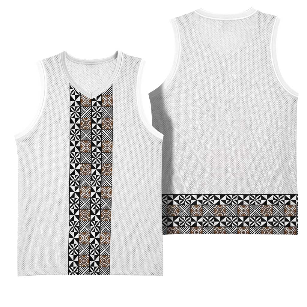 Light Gray Tongan Polynesian Tribal Basketball Jersey - Polynesian Pride