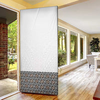 Light Gray Tongan Polynesian Tribal Door Cover - Polynesian Pride