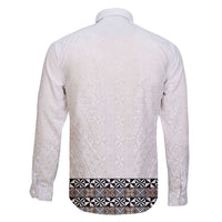 Light Gray Tongan Polynesian Tribal Family Matching Puletasi and Hawaiian Shirt - Polynesian Pride