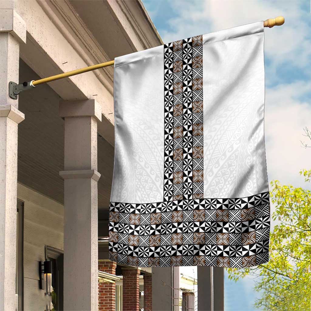 Light Gray Tongan Polynesian Tribal Garden Flag - Polynesian Pride