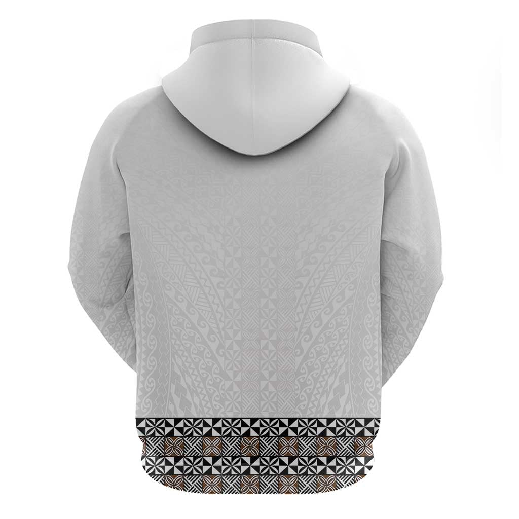 Light Gray Tongan Polynesian Tribal Hoodie - Polynesian Pride