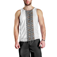 Light Gray Tongan Polynesian Tribal Men Tank Top - Polynesian Pride