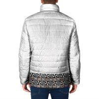 Light Gray Tongan Polynesian Tribal Padded Jacket - Polynesian Pride