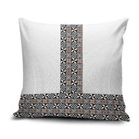 Light Gray Tongan Polynesian Tribal Pillow Cover - Polynesian Pride