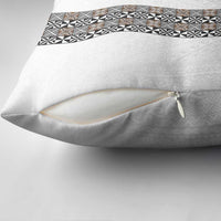 Light Gray Tongan Polynesian Tribal Pillow Cover - Polynesian Pride