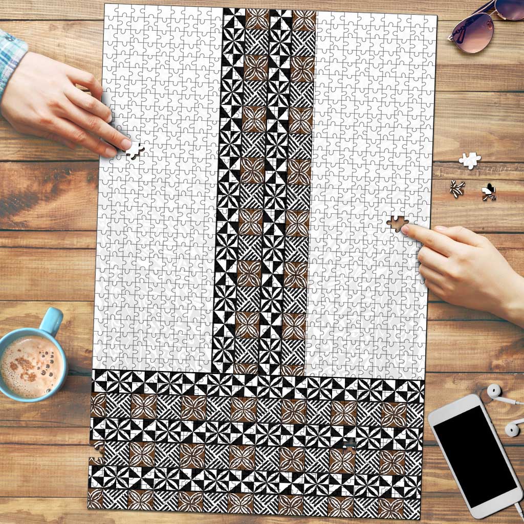 Light Gray Tongan Polynesian Tribal Puzzle - Polynesian Pride