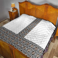 Light Gray Tongan Polynesian Tribal Quilt - Polynesian Pride