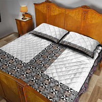 Light Gray Tongan Polynesian Tribal Quilt Bed Set - Polynesian Pride