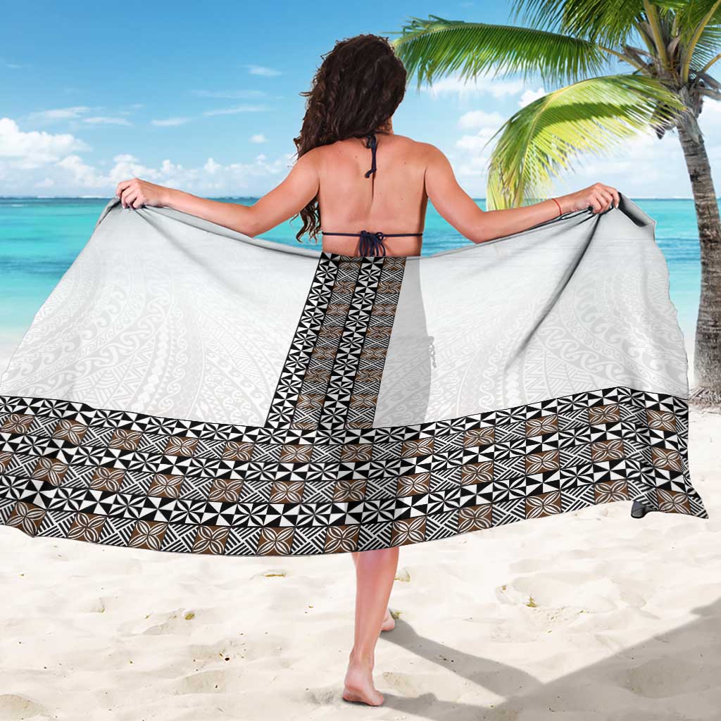 Light Gray Tongan Polynesian Tribal Sarong - Polynesian Pride