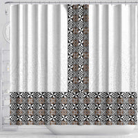 Light Gray Tongan Polynesian Tribal Shower Curtain - Polynesian Pride