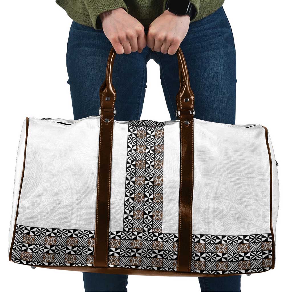 Light Gray Tongan Polynesian Tribal Travel Bag - Polynesian Pride