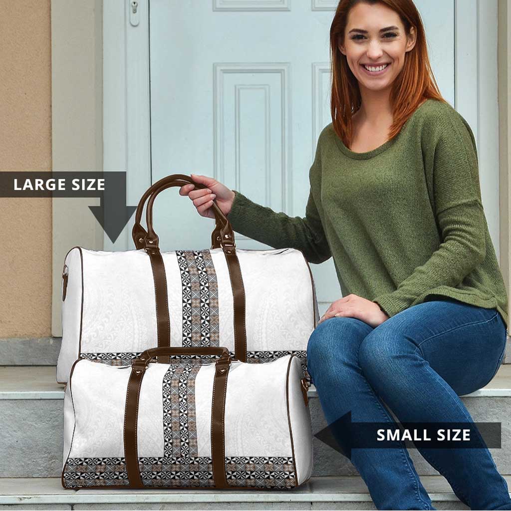 Light Gray Tongan Polynesian Tribal Travel Bag - Polynesian Pride