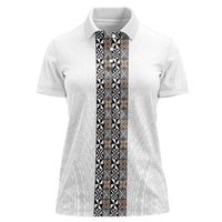 Light Gray Tongan Polynesian Tribal Women Polo Shirt - Polynesian Pride
