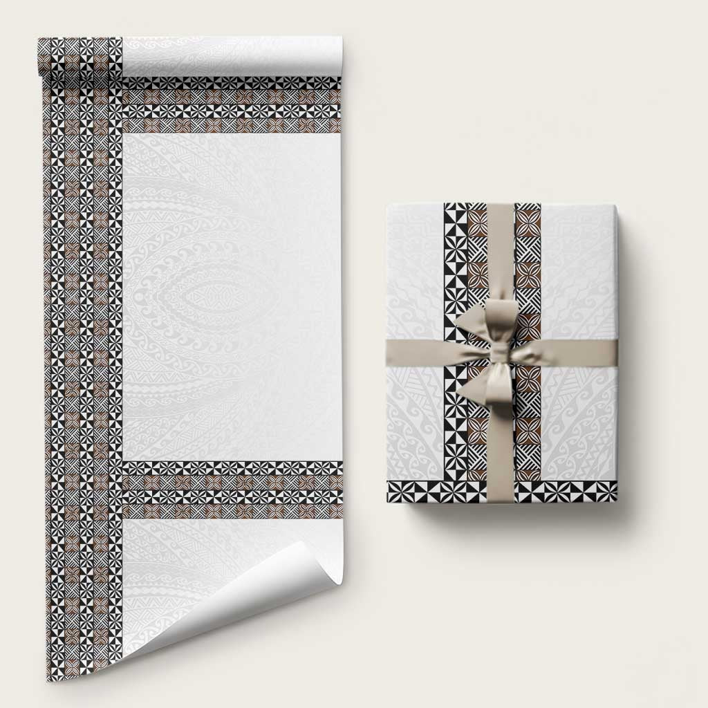 Light Gray Tongan Polynesian Tribal Wrapping Paper - Polynesian Pride