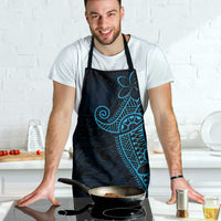 Black Blue Polynesian Tribal Apron - Polynesian Pride