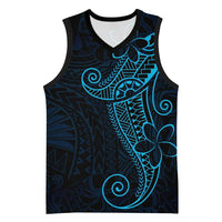 Black Blue Polynesian Tribal Basketball Jersey - Polynesian Pride