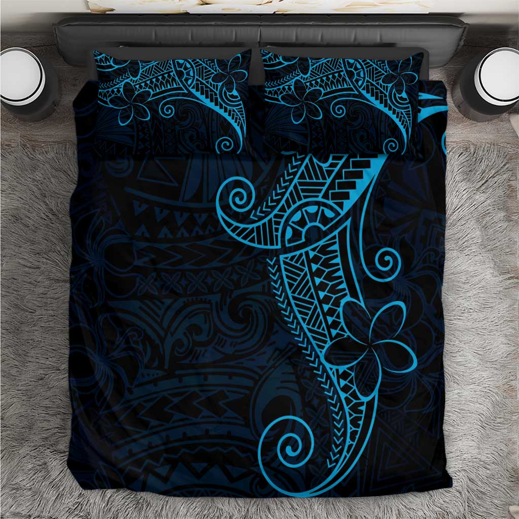 Black Blue Polynesian Tribal Bedding Set - Polynesian Pride