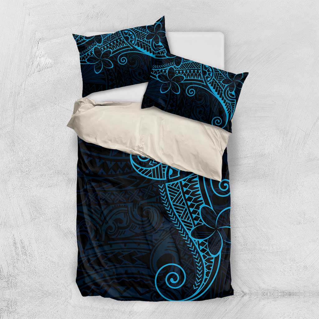 Black Blue Polynesian Tribal Bedding Set - Polynesian Pride