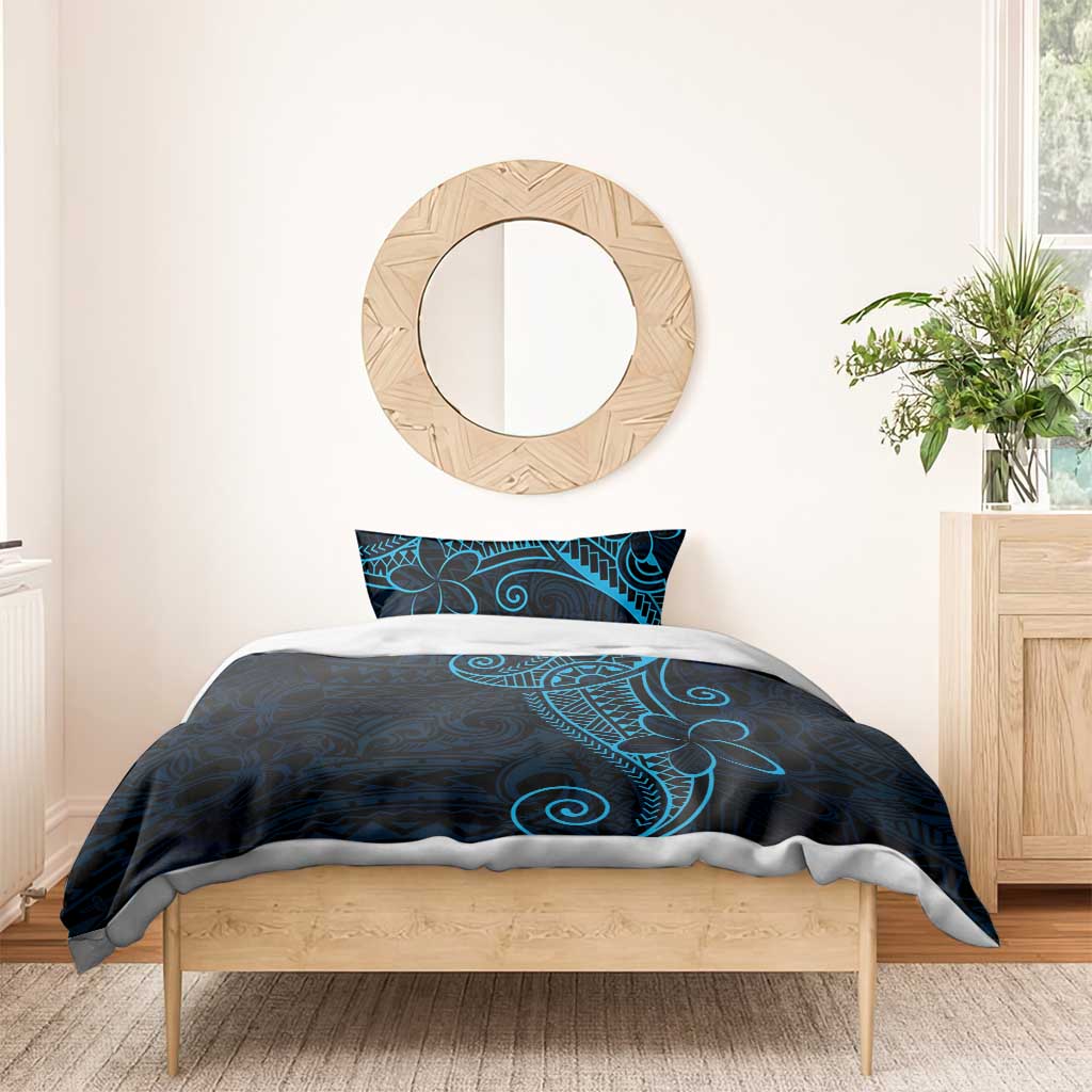 Black Blue Polynesian Tribal Bedding Set - Polynesian Pride