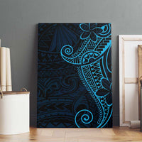 Black Blue Polynesian Tribal Canvas Wall Art - Polynesian Pride