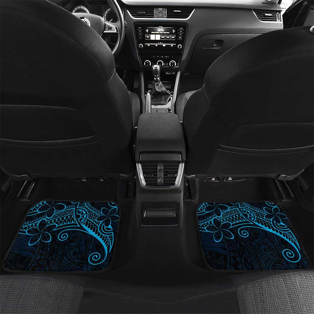 Black Blue Polynesian Tribal Car Mats - Polynesian Pride