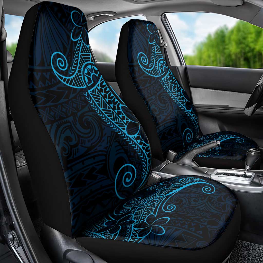 Black Blue Polynesian Tribal Car Seat Cover - Polynesian Pride
