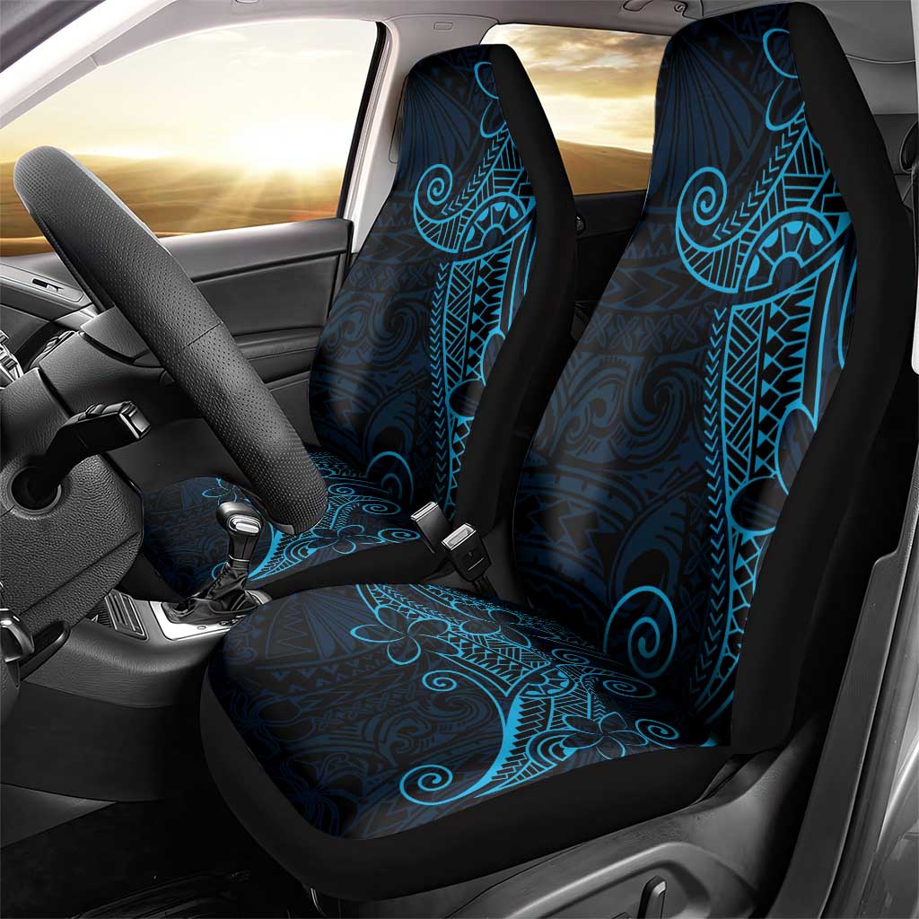 Black Blue Polynesian Tribal Car Seat Cover - Polynesian Pride