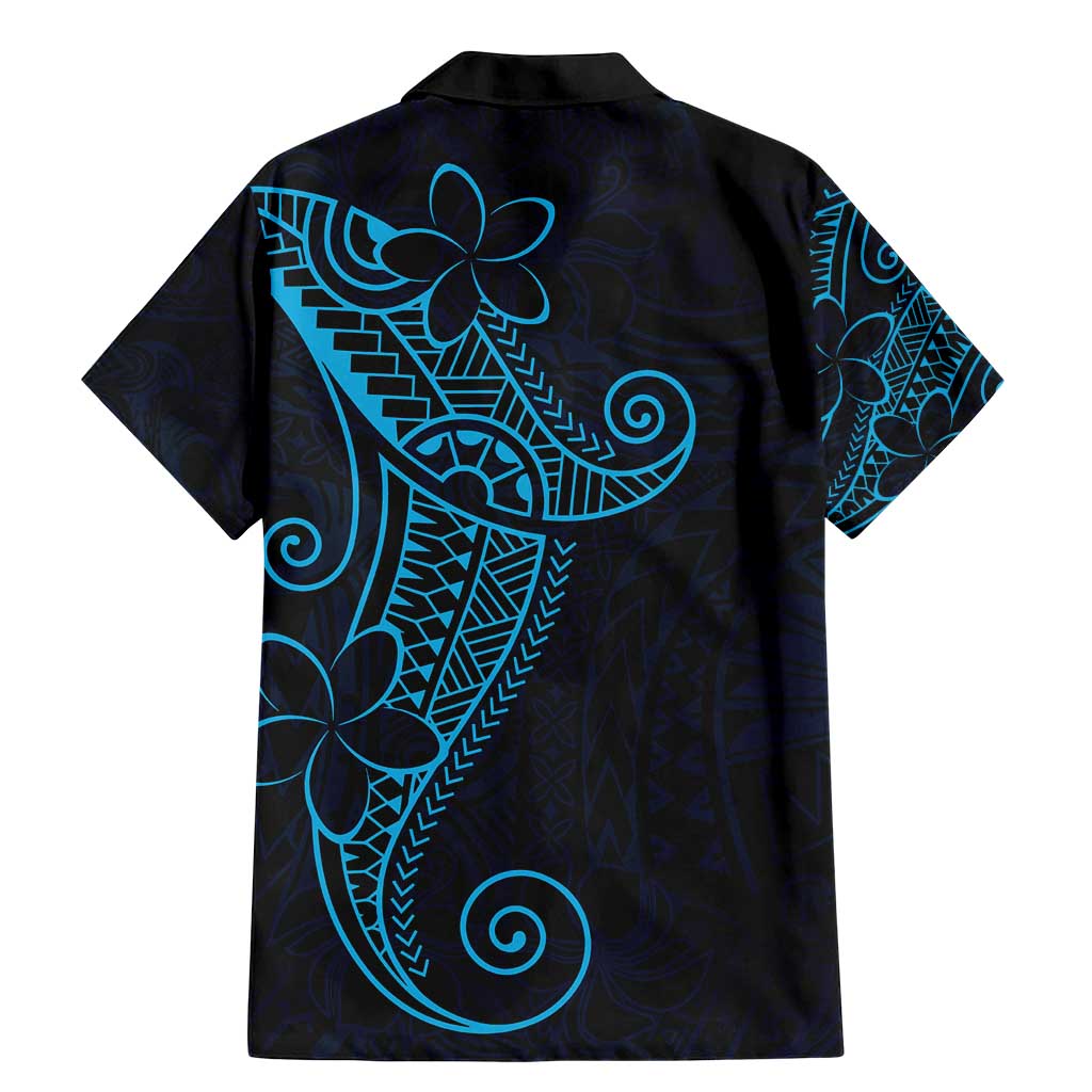 Black Blue Polynesian Tribal Family Matching Mermaid Dress and Hawaiian Shirt - Polynesian Pride
