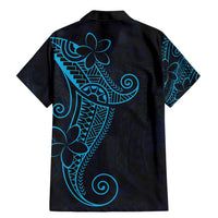 Black Blue Polynesian Tribal Family Matching Mermaid Dress and Hawaiian Shirt - Polynesian Pride