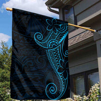 Black Blue Polynesian Tribal Garden Flag - Polynesian Pride
