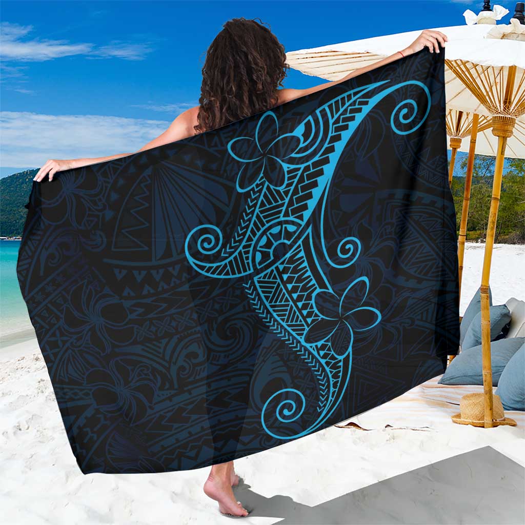 Black Blue Polynesian Tribal Sarong - Polynesian Pride