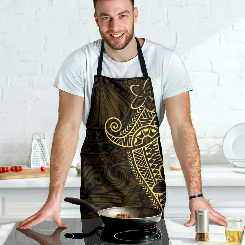 Black Gold Polynesian Tribal Apron - Polynesian Pride