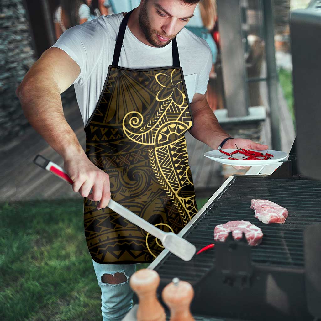 Black Gold Polynesian Tribal Apron - Polynesian Pride