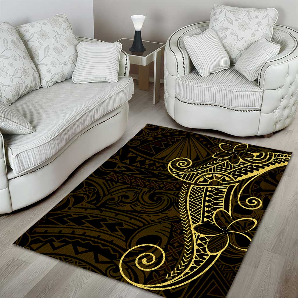 Black Gold Polynesian Tribal Area Rug - Polynesian Pride