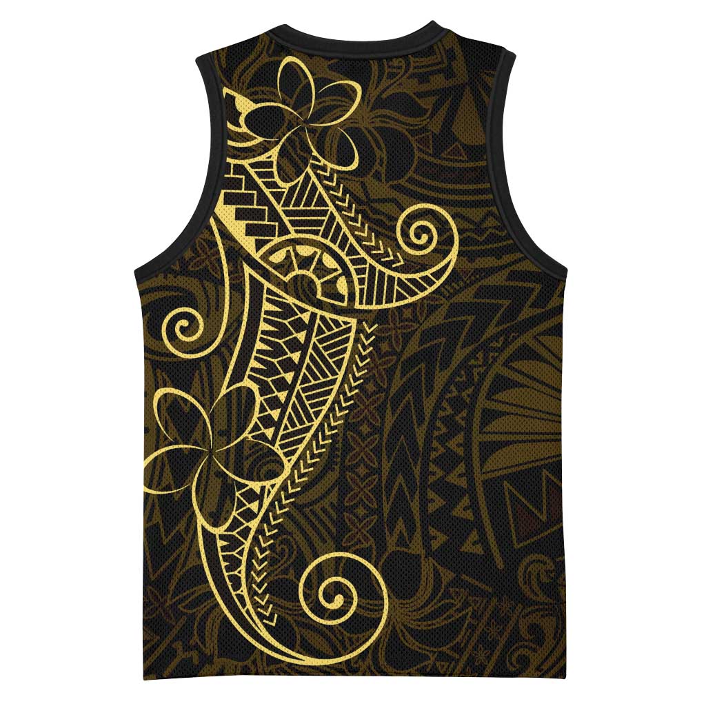 Black Gold Polynesian Tribal Basketball Jersey - Polynesian Pride