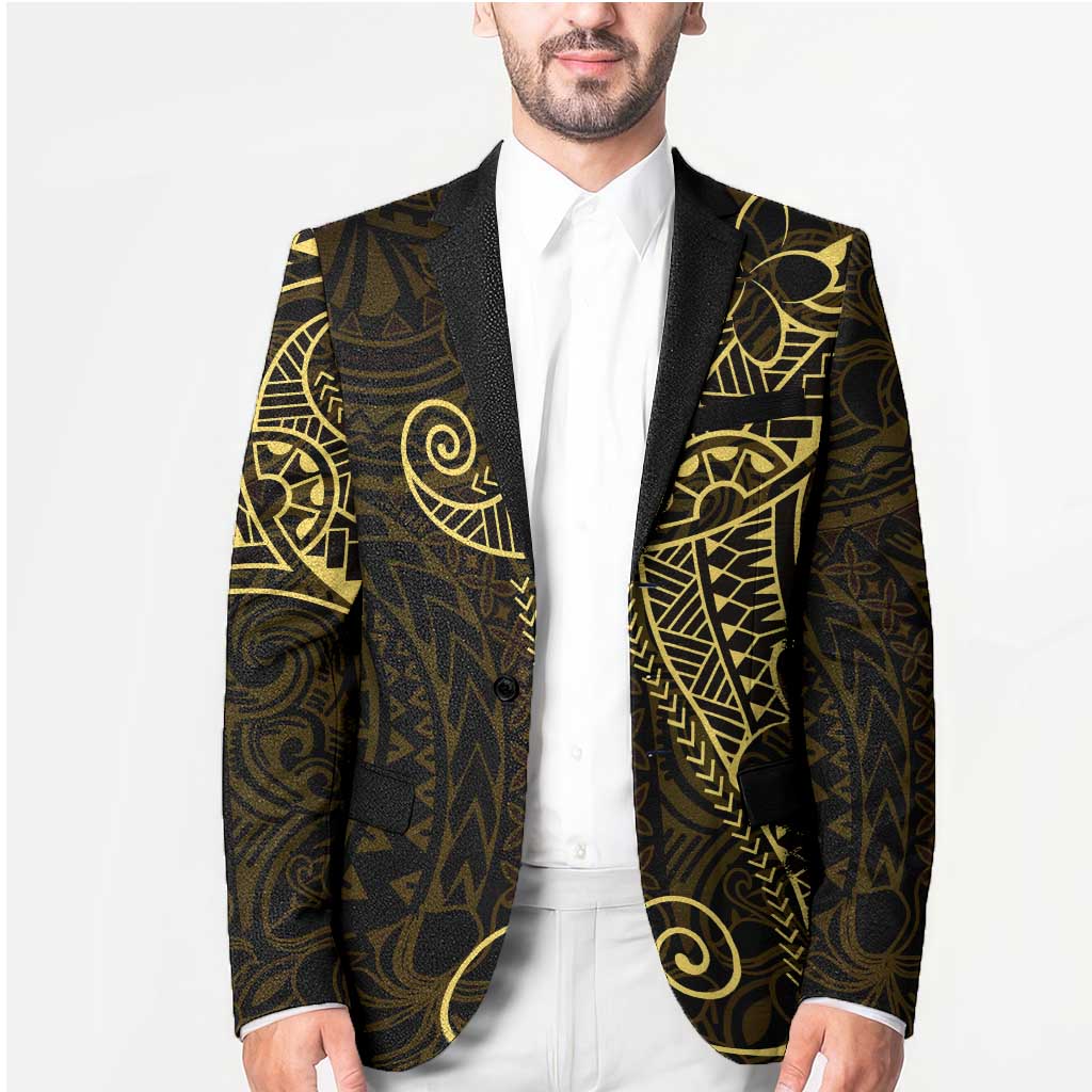Black Gold Polynesian Tribal Blazer - Polynesian Pride