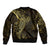 Black Gold Polynesian Tribal Bomber Jacket - Polynesian Pride