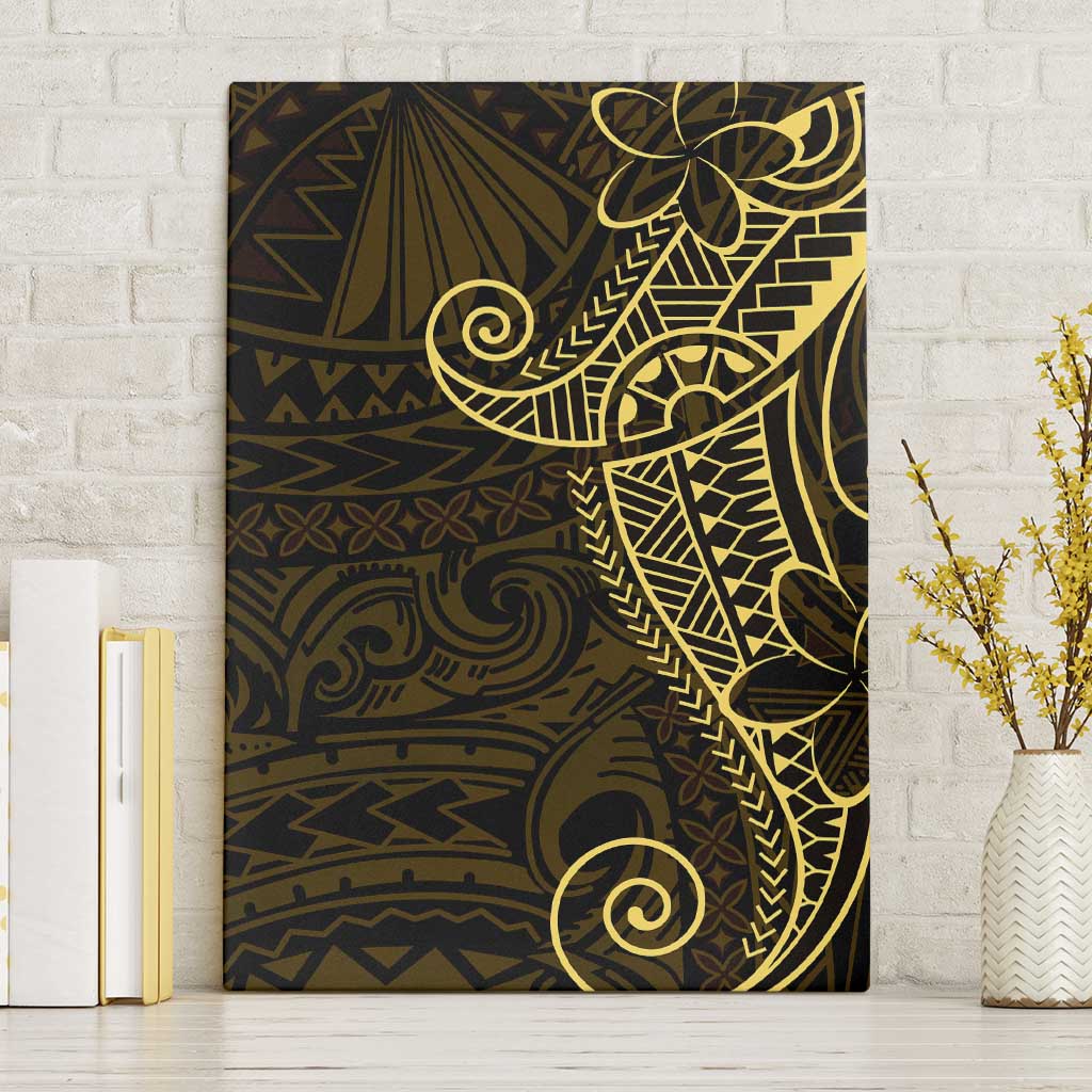 Black Gold Polynesian Tribal Canvas Wall Art - Polynesian Pride