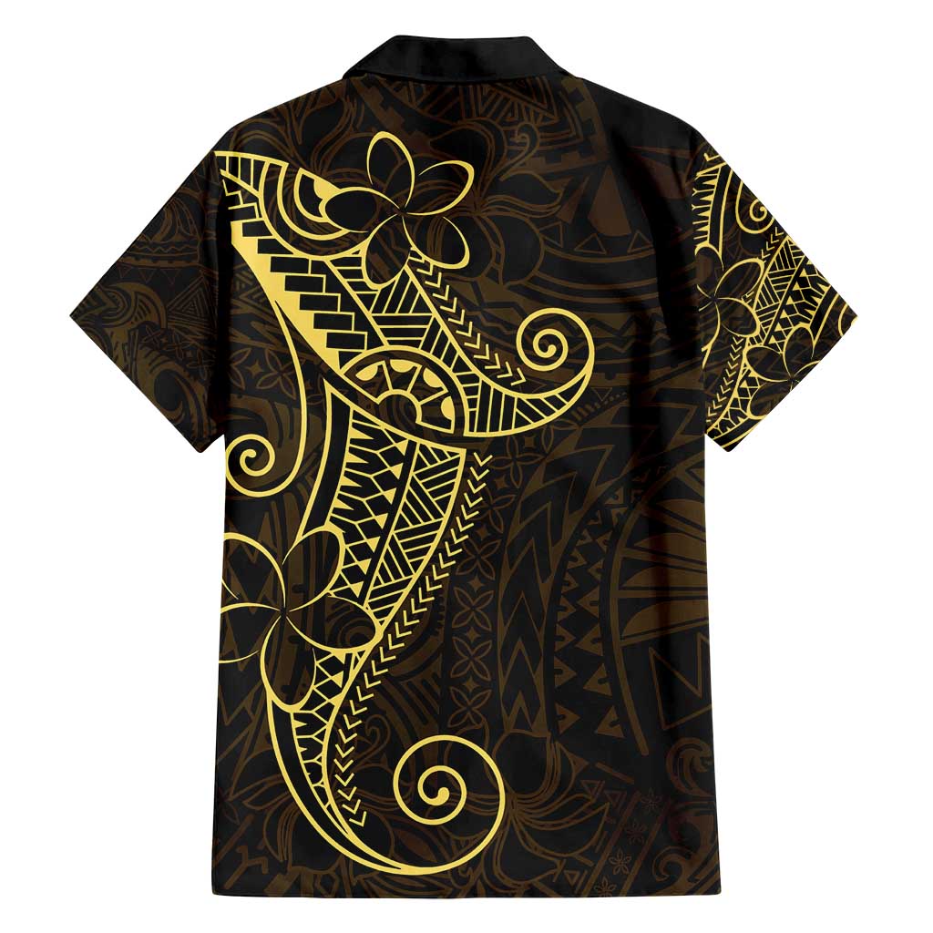 Black Gold Polynesian Tribal Family Matching Long Sleeve Bodycon Dress and Hawaiian Shirt - Polynesian Pride