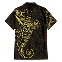 Black Gold Polynesian Tribal Family Matching Long Sleeve Bodycon Dress and Hawaiian Shirt - Polynesian Pride