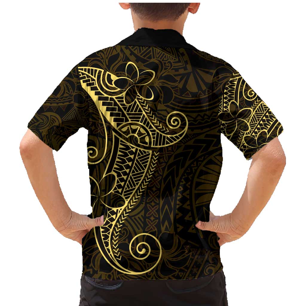 Black Gold Polynesian Tribal Family Matching Mermaid Dress and Hawaiian Shirt - Polynesian Pride