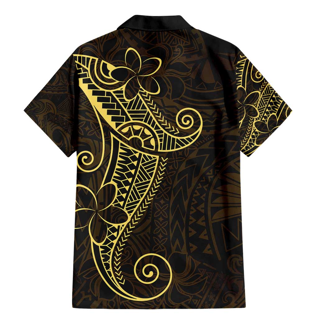 Black Gold Polynesian Tribal Family Matching Mermaid Dress and Hawaiian Shirt - Polynesian Pride