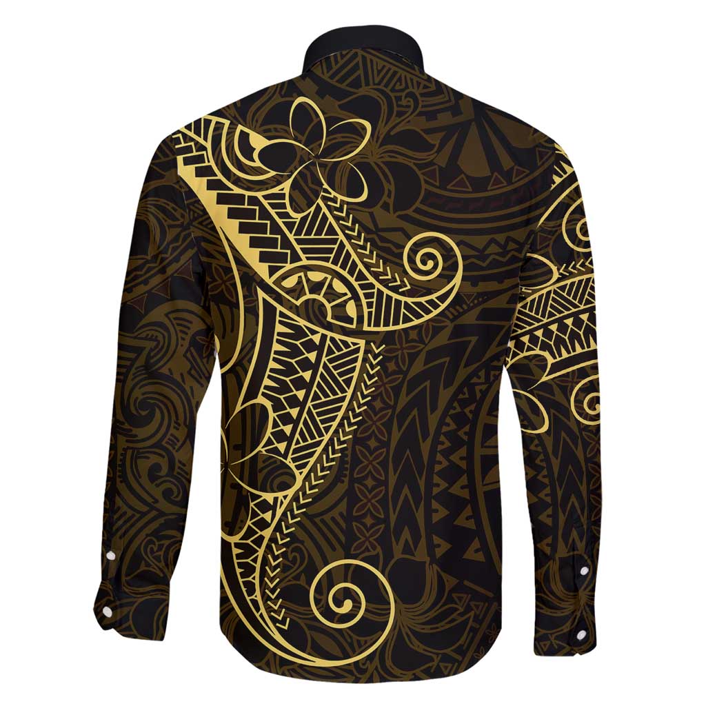 Black Gold Polynesian Tribal Family Matching Mermaid Dress and Hawaiian Shirt - Polynesian Pride