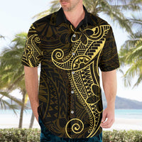 Black Gold Polynesian Tribal Hawaiian Shirt - Polynesian Pride