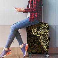 Black Gold Polynesian Tribal Luggage Cover - Polynesian Pride