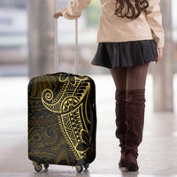 Black Gold Polynesian Tribal Luggage Cover - Polynesian Pride