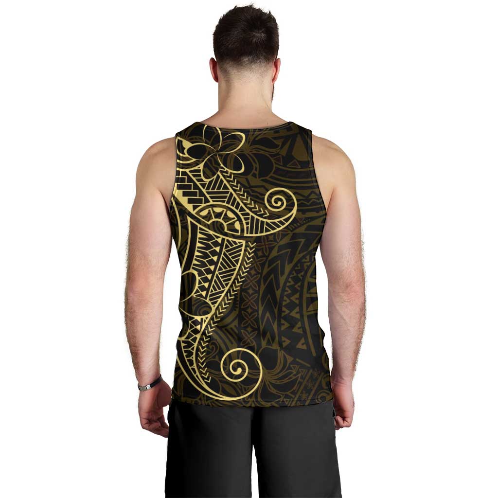 Black Gold Polynesian Tribal Men Tank Top - Polynesian Pride