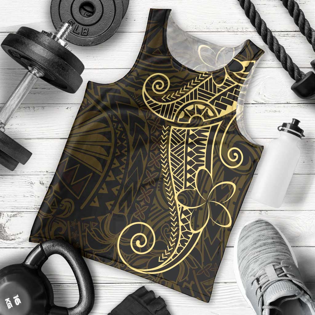 Black Gold Polynesian Tribal Men Tank Top - Polynesian Pride
