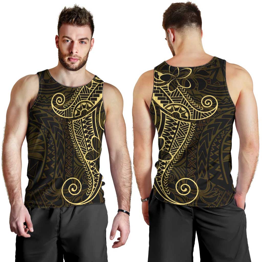Black Gold Polynesian Tribal Men Tank Top - Polynesian Pride
