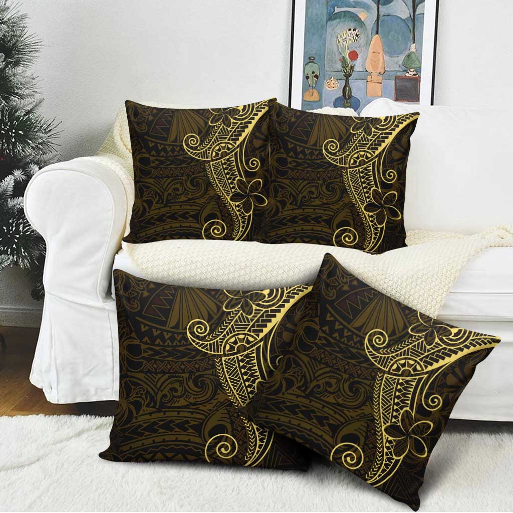 Black Gold Polynesian Tribal Pillow Cover - Polynesian Pride